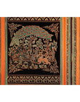 Vintage Thai Five-Panel Lacquered Screen with Gilt Figural and Animal Scenes-11. Asian & Chinese Furniture, Art, Antiques, Vintage Home Décor for sale at FEA Home