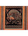 Vintage Thai Five-Panel Lacquered Screen with Gilt Figural and Animal Scenes-13. Asian & Chinese Furniture, Art, Antiques, Vintage Home Décor for sale at FEA Home