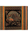 Vintage Thai Five-Panel Lacquered Screen with Gilt Figural and Animal Scenes-15. Asian & Chinese Furniture, Art, Antiques, Vintage Home Décor for sale at FEA Home