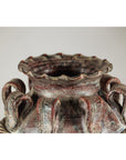 Vintage Thai Water Jar with Ropework Decoration, Scalloped Rim and Loop Handles-5. Asian & Chinese Furniture, Art, Antiques, Vintage Home Décor for sale at FEA Home