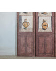 Vintage Three-Panel Screen with Painted Classical Vessel Motifs-8. Asian & Chinese Furniture, Art, Antiques, Vintage Home Décor for sale at FEA Home