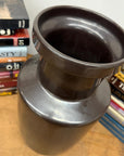 Warm Deep Brown Ceramic Vase with Cylindrical Form - FEA Home