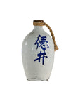 White and Blue Ceramic Jug with Calligraphy and Braided Rope Handle-7. Asian & Chinese Furniture, Art, Antiques, Vintage Home Décor for sale at FEA Home