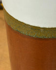 White and Copper Ceramic Vase with Olive Glaze Band, SKU , image 9