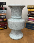 White Crackle Ceramic Vase with Bold Geometric Stacked Form, SKU , image 2