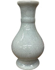 White Crackle Glaze Vase with Elegant Curved Silhouette, SKU , image 1