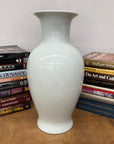 White Glazed Ceramic Vase with Flared Neck, SKU , image 2
