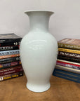 White Glazed Ceramic Vase with Flared Neck, SKU , image 4