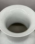 White Glazed Ceramic Vase with Flared Neck, SKU , image 8