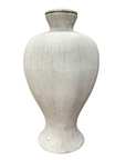 Wide & Curved White-Grey Round Ceramic Lamp Base, SKU , image 1