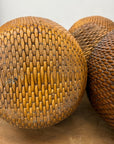 Woven Rattan Baskets with Wooden Rims, Sold Per - FEA Home