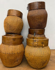Woven Rattan Baskets with Wooden Rims, Sold Per - FEA Home