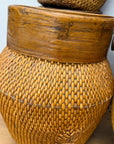 Woven Rattan Baskets with Wooden Rims, Sold Per - FEA Home