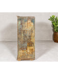 Distressed Green Painted Small Cabinet with Paneled Doors and Two Drawers-14. Asian & Chinese Furniture, Art, Antiques, Vintage Home Décor for sale at FEA Home
