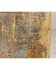 Distressed Green Painted Small Cabinet with Paneled Doors and Two Drawers-15. Asian & Chinese Furniture, Art, Antiques, Vintage Home Décor for sale at FEA Home