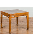 Qing Dynasty Elm Stool or Drinks Table with Horse Hoof Feet and Humpback Apron-13. Asian & Chinese Furniture, Art, Antiques, Vintage Home Décor for sale at FEA Home
