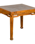 Qing Dynasty Elm Stool or Drinks Table with Horse Hoof Feet and Humpback Apron-1. Asian & Chinese Furniture, Art, Antiques, Vintage Home Décor for sale at FEA Home
