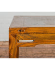 Qing Dynasty Elm Stool or Drinks Table with Horse Hoof Feet and Humpback Apron-5. Asian & Chinese Furniture, Art, Antiques, Vintage Home Décor for sale at FEA Home