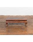 Qing Dynasty Period Low Kang Table with Carved Bats and Cabriole Legs-14. Asian & Chinese Furniture, Art, Antiques, Vintage Home Décor for sale at FEA Home