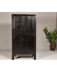 Large Elmwood 19th Cabinet with Carved Apron and Round Brass Medallion-14. Asian & Chinese Furniture, Art, Antiques, Vintage Home Décor for sale at FEA Home