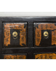 Pair of Chinese Qing Dynasty Black Lacquer Apothecary Cabinets with Calligraphy-11. Asian & Chinese Furniture, Art, Antiques, Vintage Home Décor for sale at FEA Home