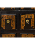 Pair of Chinese Qing Dynasty Black Lacquer Apothecary Cabinets with Calligraphy-12. Asian & Chinese Furniture, Art, Antiques, Vintage Home Décor for sale at FEA Home
