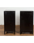 Pair of Black & Brown Apothecary Side Cabinets-18. Asian & Chinese Furniture, Art, Antiques, Vintage Home Décor for sale at FEA Home