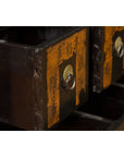 Pair of Chinese Qing Dynasty Black Lacquer Apothecary Cabinets with Calligraphy-4. Asian & Chinese Furniture, Art, Antiques, Vintage Home Décor for sale at FEA Home
