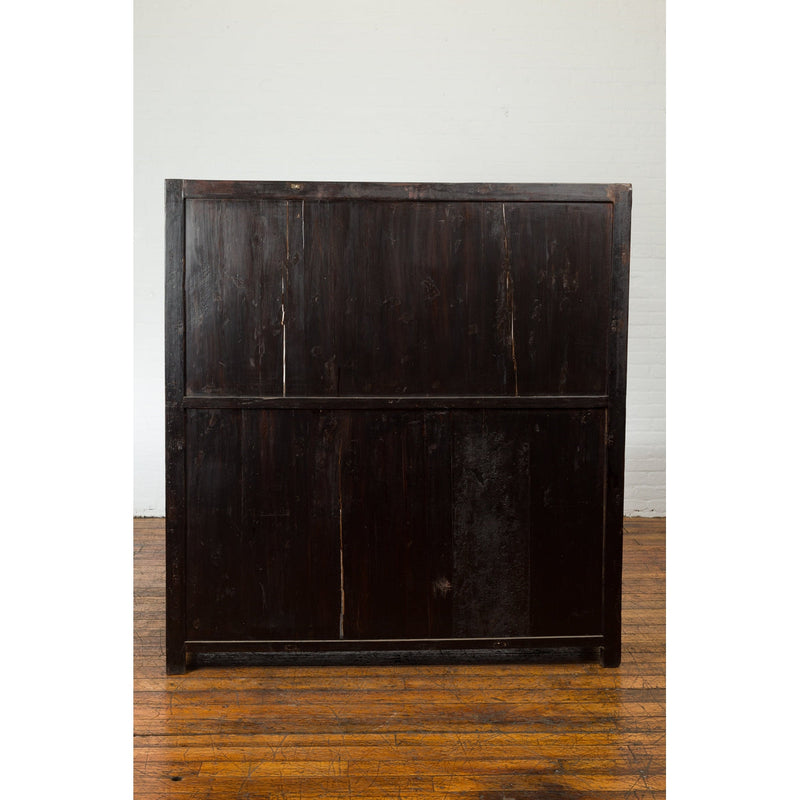 Chinese Qing Dynasty Period 19th Century Bookcase with Red and Brown Lacquer-YN1395-16. Asian & Chinese Furniture, Art, Antiques, Vintage Home Décor for sale at FEA Home