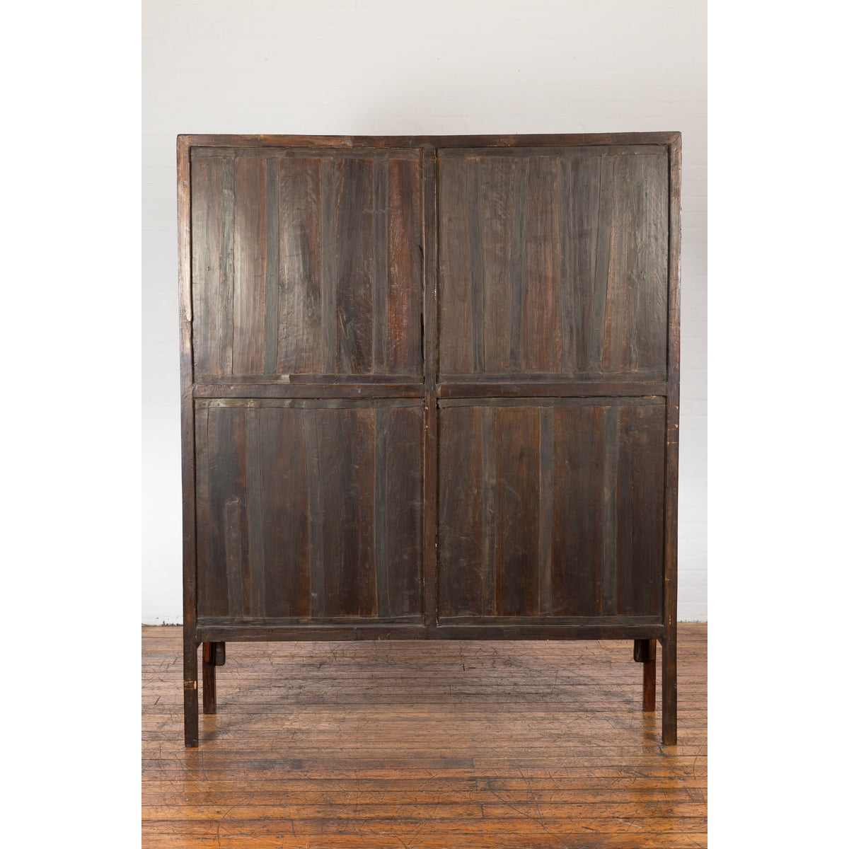 Chinese Qing Dynasty 19th Century Bookcase with Four Shelves and Dark Patina-13. Asian & Chinese Furniture, Art, Antiques, Vintage Home Décor for sale at FEA Home