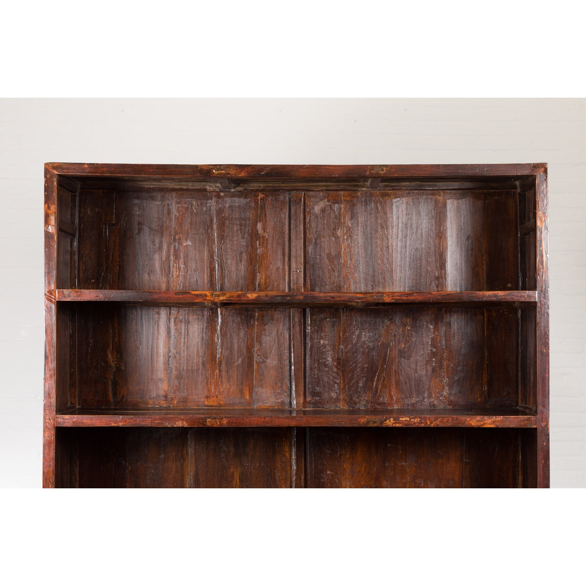 Chinese Qing Dynasty 19th Century Bookcase with Four Shelves and Dark Patina-7. Asian & Chinese Furniture, Art, Antiques, Vintage Home Décor for sale at FEA Home