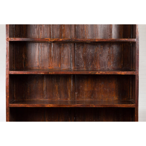 Chinese Qing Dynasty 19th Century Bookcase with Four Shelves and Dark Patina-YN1396-8. Asian & Chinese Furniture, Art, Antiques, Vintage Home Décor for sale at FEA Home