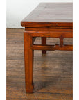 Rich Brown Square Shaped Coffee Table with Spacious Top-10. Asian & Chinese Furniture, Art, Antiques, Vintage Home Décor for sale at FEA Home