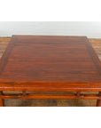 Rich Brown Square Shaped Coffee Table with Spacious Top-12. Asian & Chinese Furniture, Art, Antiques, Vintage Home Décor for sale at FEA Home