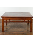Rich Brown Square Shaped Coffee Table with Spacious Top-17. Asian & Chinese Furniture, Art, Antiques, Vintage Home Décor for sale at FEA Home