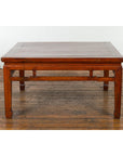 Rich Brown Square Shaped Coffee Table with Spacious Top-3. Asian & Chinese Furniture, Art, Antiques, Vintage Home Décor for sale at FEA Home