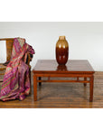 Rich Brown Square Shaped Coffee Table with Spacious Top-4. Asian & Chinese Furniture, Art, Antiques, Vintage Home Décor for sale at FEA Home