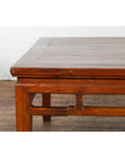 Rich Brown Square Shaped Coffee Table with Spacious Top-5. Asian & Chinese Furniture, Art, Antiques, Vintage Home Décor for sale at FEA Home