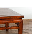 Rich Brown Square Shaped Coffee Table with Spacious Top-6. Asian & Chinese Furniture, Art, Antiques, Vintage Home Décor for sale at FEA Home