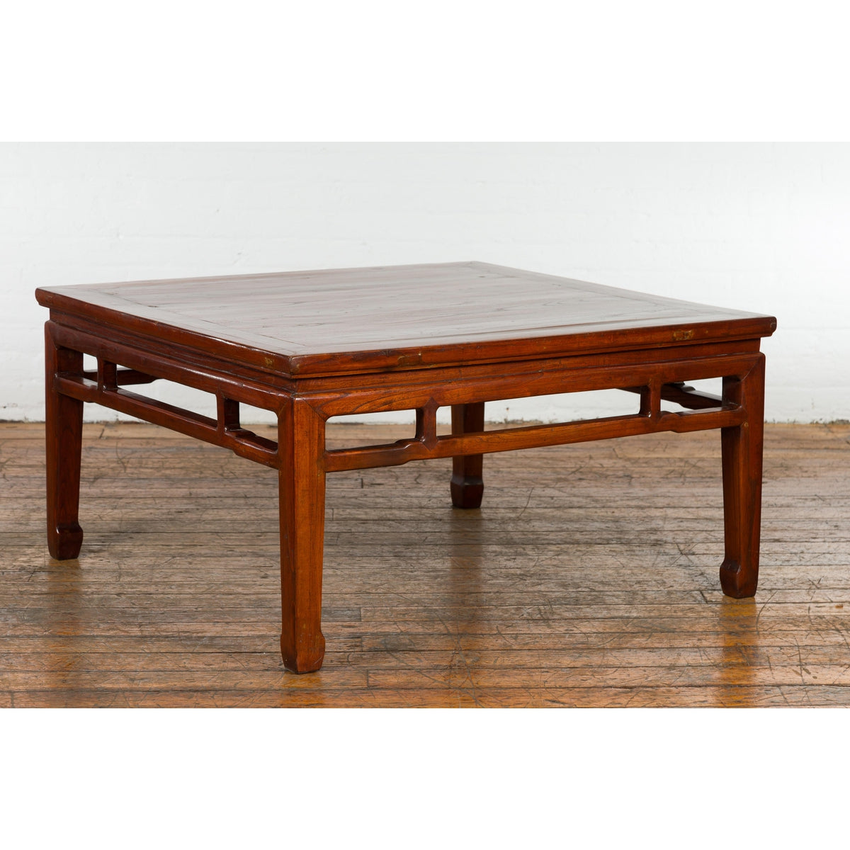 Rich Brown Square Shaped Coffee Table with Spacious Top-8. Asian & Chinese Furniture, Art, Antiques, Vintage Home Décor for sale at FEA Home