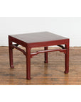 Chinese Late Qing Dynasty Period Red Lacquered Low Table with Horsehoof Feet-10. Asian & Chinese Furniture, Art, Antiques, Vintage Home Décor for sale at FEA Home