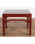 Chinese Late Qing Dynasty Period Red Lacquered Low Table with Horsehoof Feet-2. Asian & Chinese Furniture, Art, Antiques, Vintage Home Décor for sale at FEA Home