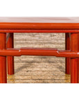Red Square Side Table with Humpback Stretcher-13. Asian & Chinese Furniture, Art, Antiques, Vintage Home Décor for sale at FEA Home