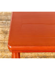 Red Square Side Table with Humpback Stretcher-20. Asian & Chinese Furniture, Art, Antiques, Vintage Home Décor for sale at FEA Home