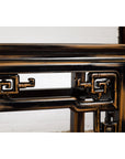Chinese Vintage Black and Brown Low Console Table-10. Asian & Chinese Furniture, Art, Antiques, Vintage Home Décor for sale at FEA Home