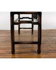 Chinese Vintage Black and Brown Low Console Table-15. Asian & Chinese Furniture, Art, Antiques, Vintage Home Décor for sale at FEA Home