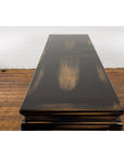 Chinese Vintage Black and Brown Low Console Table-16. Asian & Chinese Furniture, Art, Antiques, Vintage Home Décor for sale at FEA Home