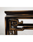 Chinese Vintage Black and Brown Low Console Table-9. Asian & Chinese Furniture, Art, Antiques, Vintage Home Décor for sale at FEA Home