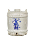 Meiji Period 19th Century Barrel Shaped Sake Jar with Calligraphy-17. Asian & Chinese Furniture, Art, Antiques, Vintage Home Décor for sale at FEA Home