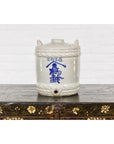 Meiji Period 19th Century Barrel Shaped Sake Jar with Calligraphy-4. Asian & Chinese Furniture, Art, Antiques, Vintage Home Décor for sale at FEA Home